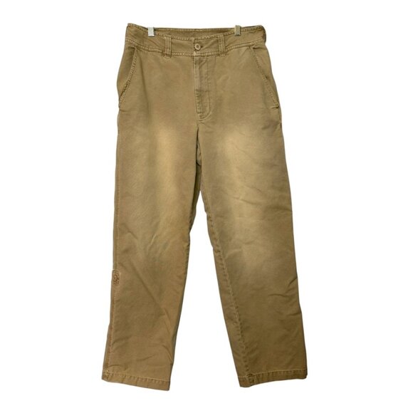 Free People We The Free Cleo Washed Chino Pants Business Boho Dark Khaki Women 6 - Picture 1 of 8